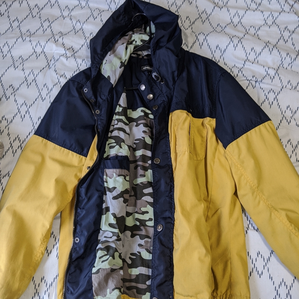 Members Only Yellow/Blue Camo Rainjacket